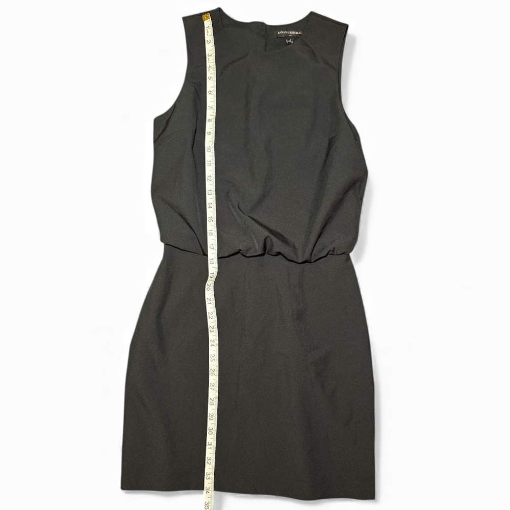 Banana Republic NWT Black Sculpted Blousant Waist Sleeveless Mini Dress Sz 2 - Picture 10 of 11